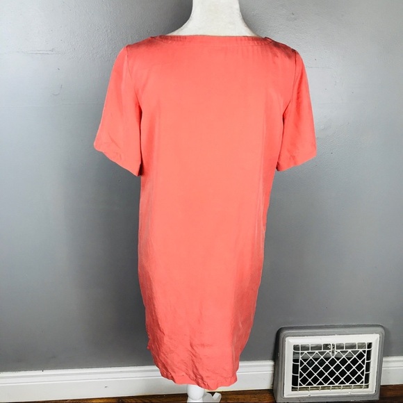 LOFT short sleeve shirt dress coral pink small - Picture 3 of 8
